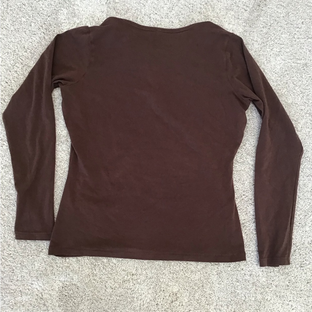 SKIMS Cotton Henley | Cocoa - Picture 6 of 10